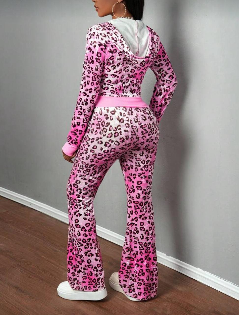 Ensemble Leopard Rose & Noir