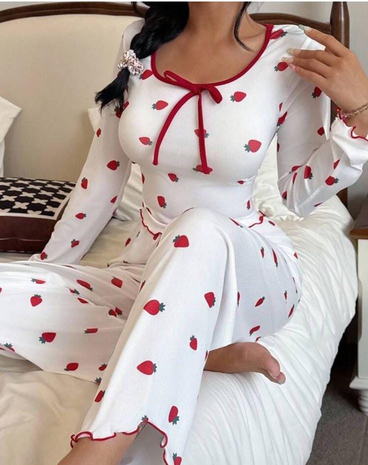 🍓 Pyjama Motifs Fraise