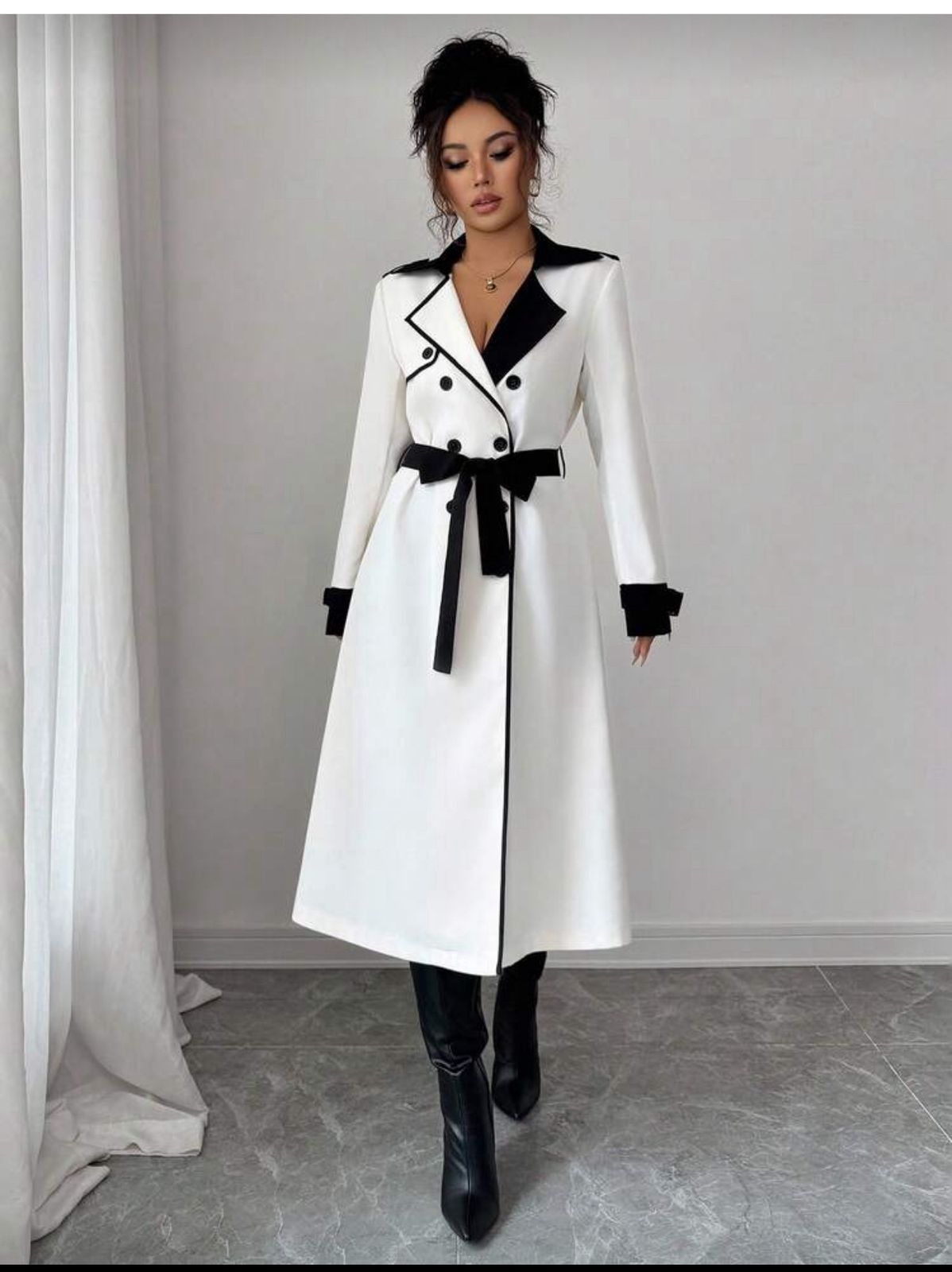 Manteau Long Blanc